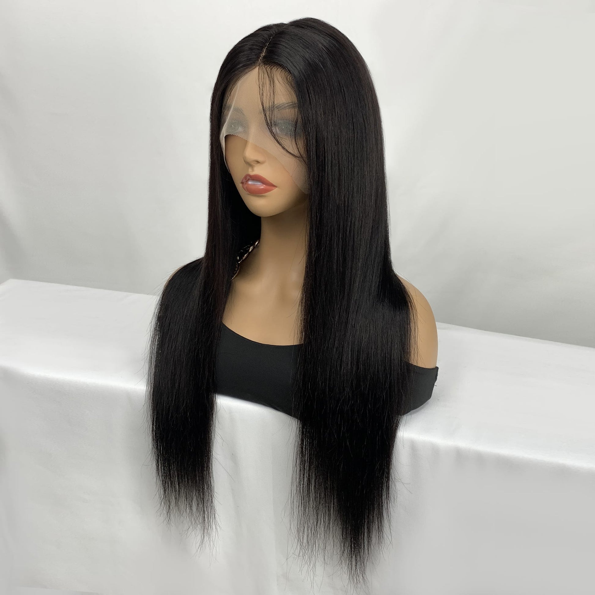 Bone Straight Double Drawn Human Hair Wig 22"