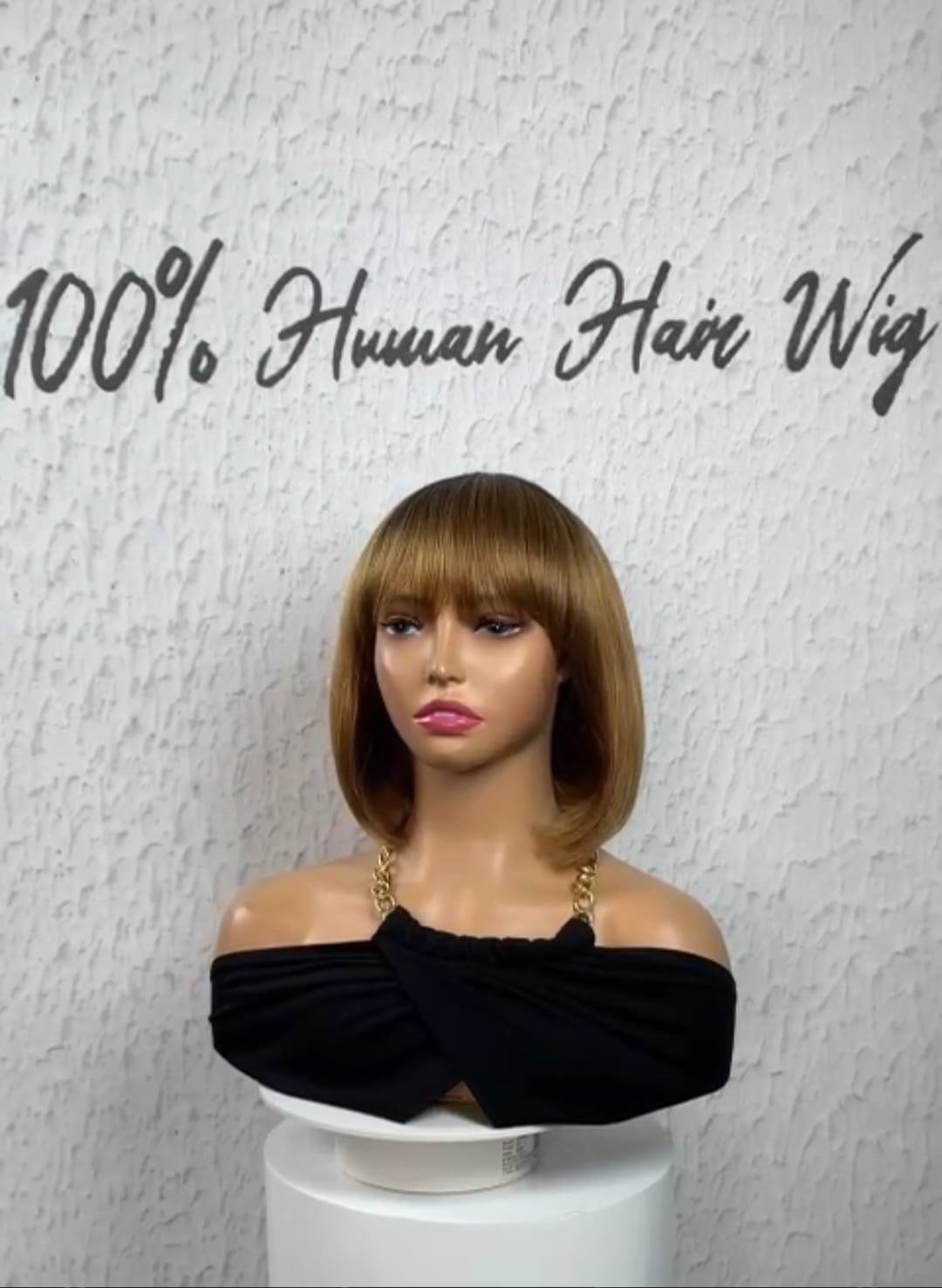 Bob Human Hair Wig with fringe- Curly