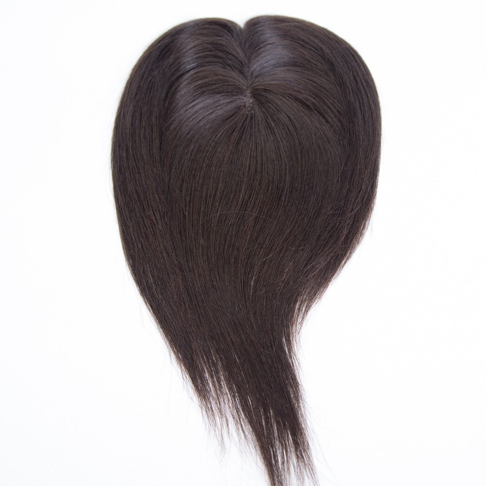 Mono base European human hair topper Color 1B