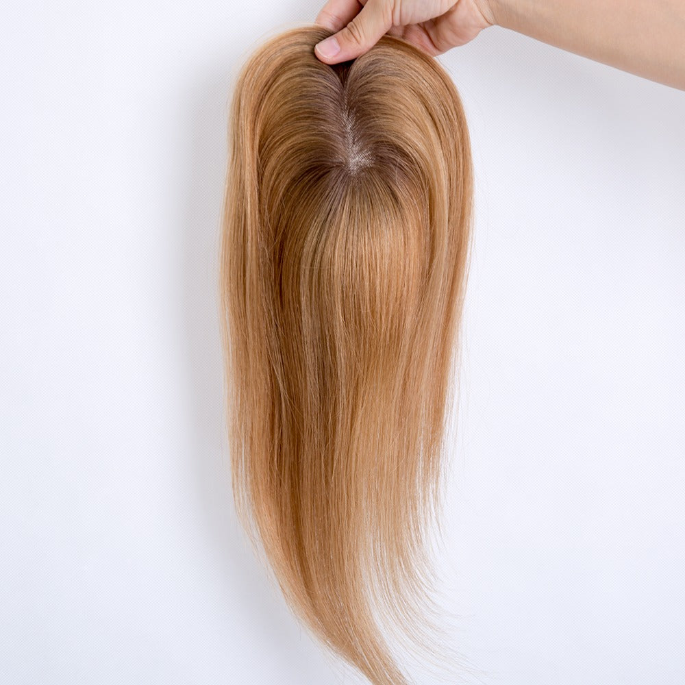 Mono base European human hairtopper Color 14