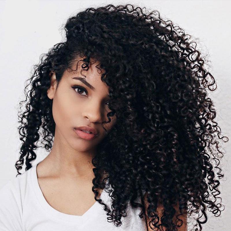3B 3C Kinky Curly Hair Clip In Human Hair Extensions Demyhair