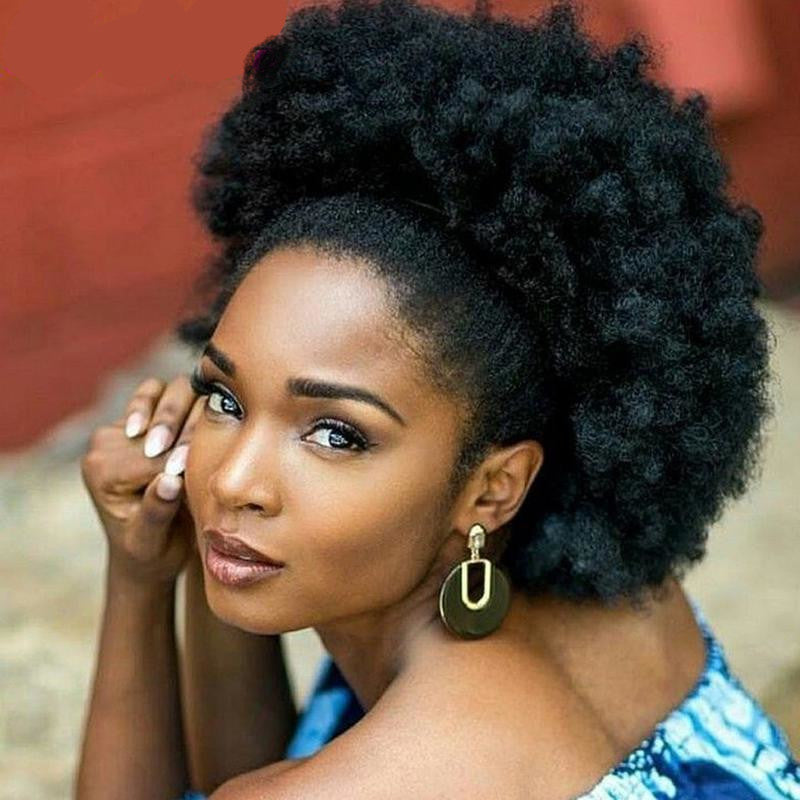 Puff Afro Curly Ponytail Clip in Hair Bun