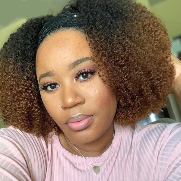 Clip In Extensions Human Hair Kinky Curly 1B/30 Ombre