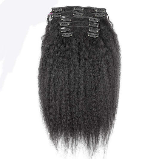 KINKY STRAIGHT BRAZILIAN CLIP IN HAIR EXTENSIONS - Demyhair