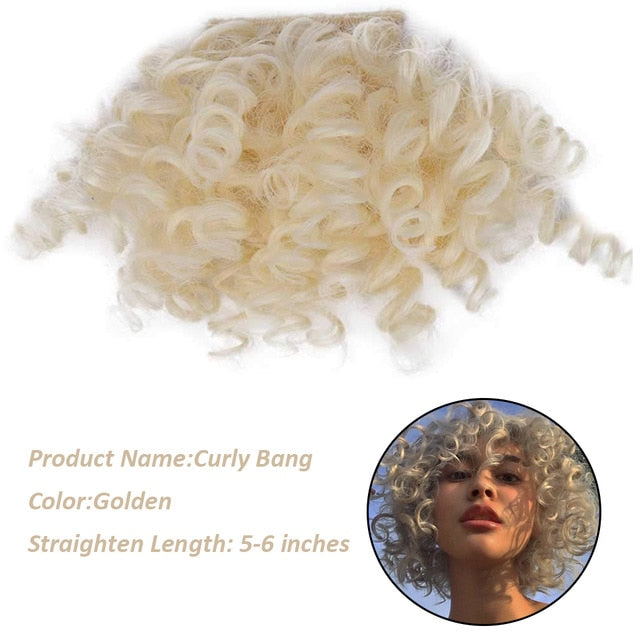 Clip In Afro Kinky Curly Bang