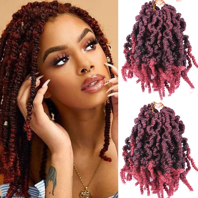 Curly Pre-twisted Spring Twist Hair Passion-10"