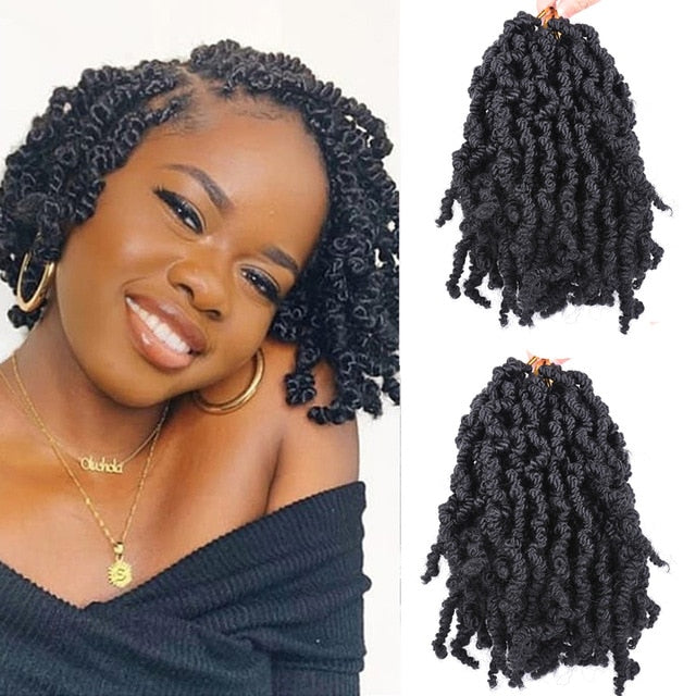 Curly Pre-twisted Spring Twist Hair Passion-10"