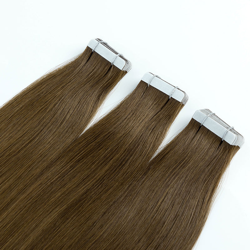 TAPE-IN 22" 50G ASH BROWN #8 NATURAL STRAIGHT