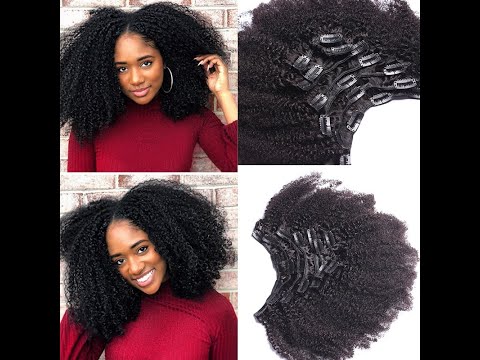 Afro Kinky Curly Brazilian Clip In Extension