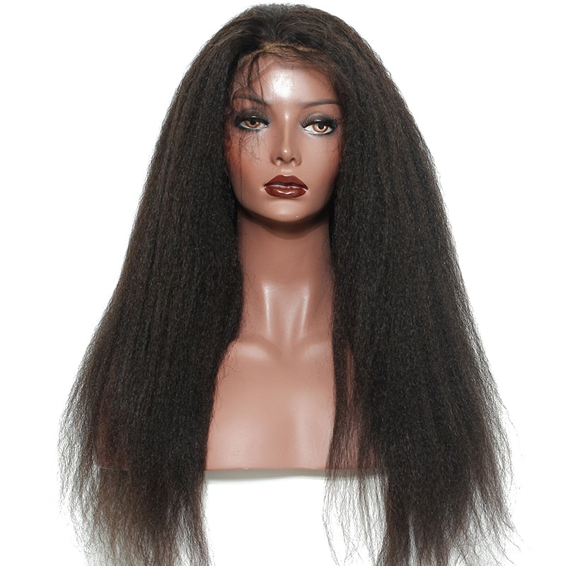 Kinky Straight Brazilian Hair Wig 180% - Demyhair